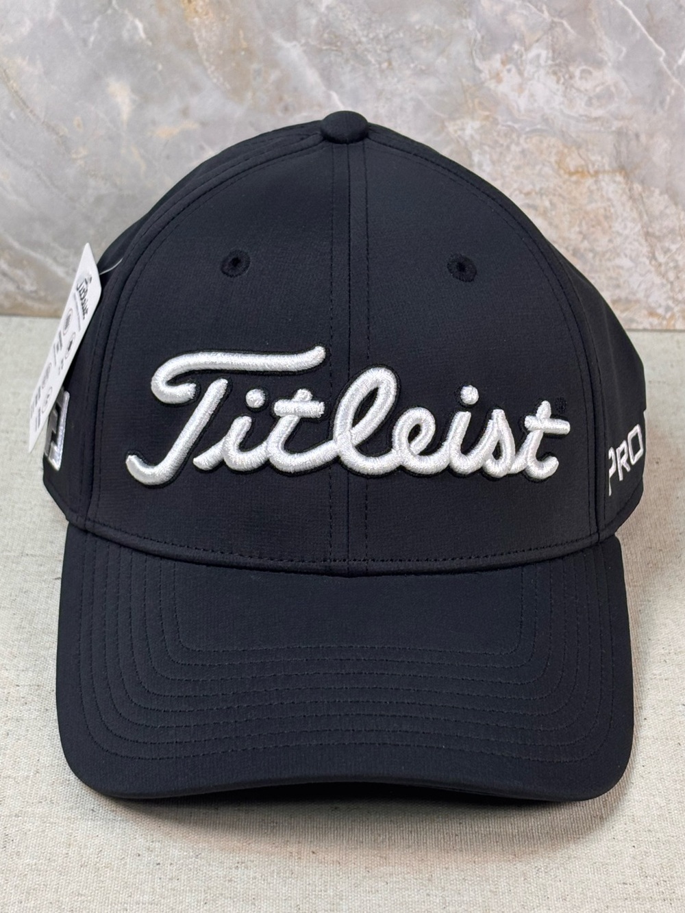 Titleist Black Cap with White Script Logo